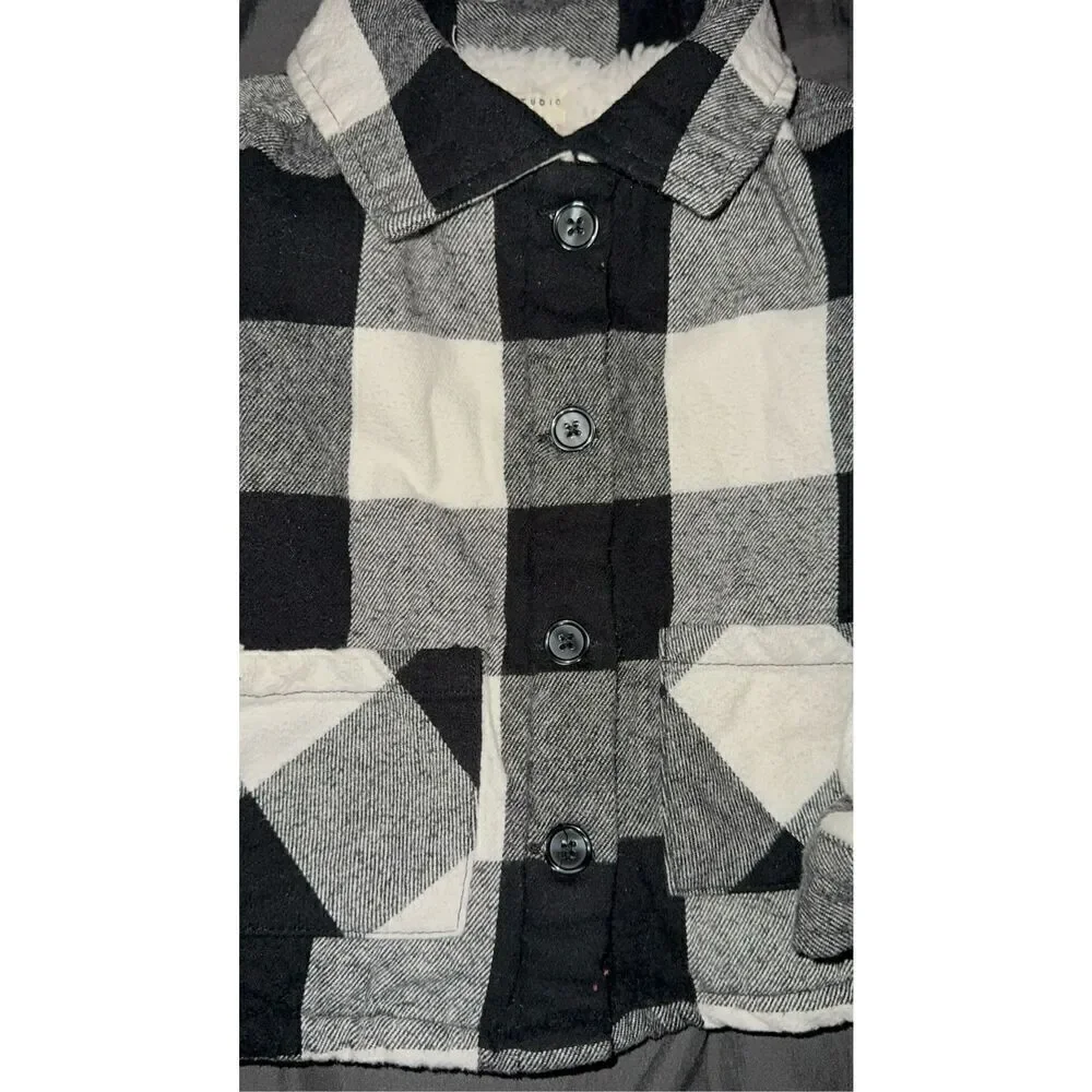 Max Studio Kids Sherpa Plaid Shacket